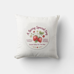 Süße Erdbeeren-Baby-Party und erster Geburtstag Kissen