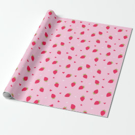 Süße Erdbeeren Herzen Liebe Beeren Valentinstag Geschenkpapier
