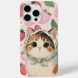Süße Erdbeeren-Katzen-Handyhülle Kawaii Kätzchen Case-Mate iPhone Hülle