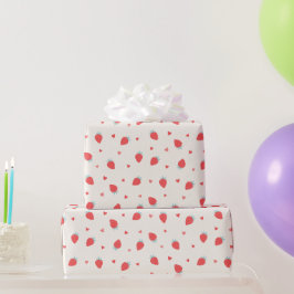 Süße Erdbeeren lieben Berry-Herzen Valentinstag Geschenkpapier
