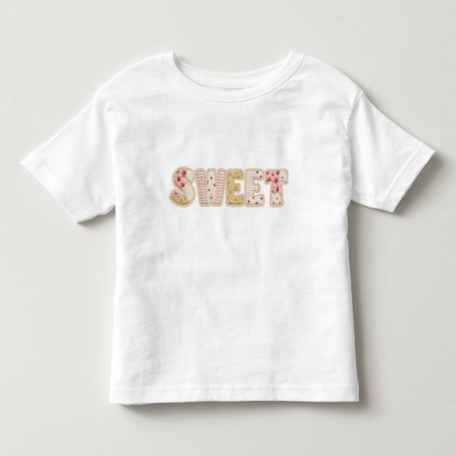 Süße Erdbeeren Patchwork-Quilted-Sommer-Design Kleinkind T-shirt (Vorderseite)