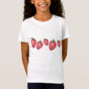 Süße Erdbeeren Wasserfarbe Handgemalt T-Shirt