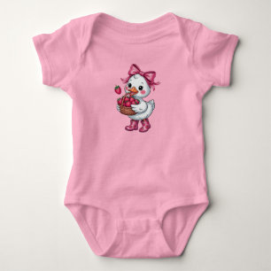 Süße Erdbeergans Kinder Baby Strampler