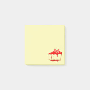 Süße Erdbeerkäsekuchen Mädchen Kunst Schreibwaren Post-it Klebezettel