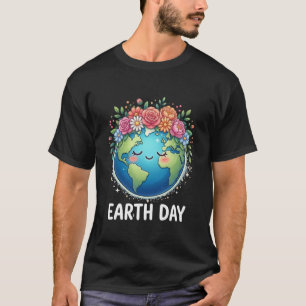 Süße Erdenliebhaber-Blumen-Erdtag-Blumenkrone T-Shirt