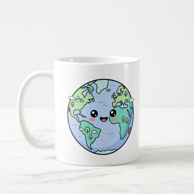 Süße Erdkugel - Geschenk zum Dank an Lehrer Kaffeetasse (Links)