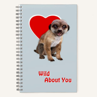 Süße Erdmännchen Wild Auf Dich Rotes Herz Liebe Notizbuch