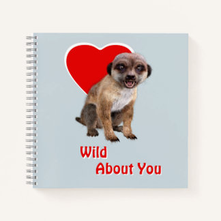 Süße Erdmännchen Wild Auf Dich Rotes Herz Liebe Notizbuch