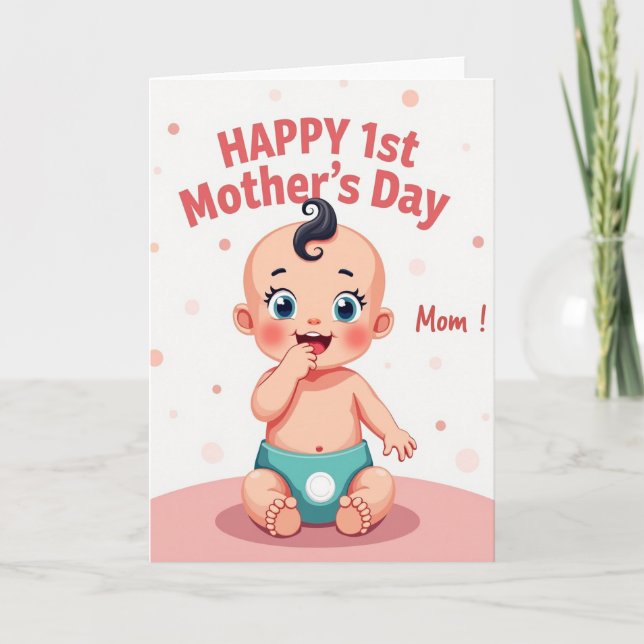 Süße erste Muttertagskarte für Mama Karte (Vorderseite)