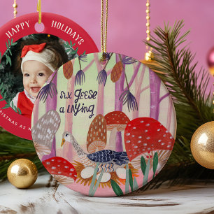 Süße erste Weihnachten als Großeltern Foto Keramik Ornament