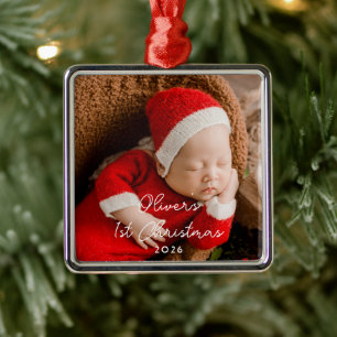 Süße erste Weihnachten neugeborenes Baby Geburtss Ornament Aus Metall