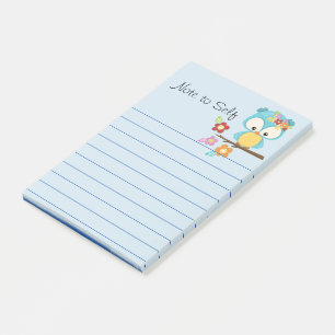 Süße Eule auf Ast Personalized Post-it Klebezettel