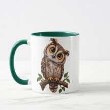 Süße Eule doppelseitige Kaffeetasse