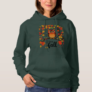 Süße Eule, ich liebe das Herbst-Design Hoodie