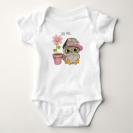 Süße Eule mit Blumen Baby-Body - Süße Blüten Baby Strampler