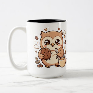 Süße Eule Zweifarben-Kaffeetasse Zweifarbige Tasse