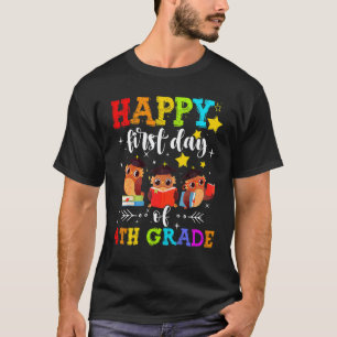 Süße Eulen Glücklicher Erster Tag Der 4. Klasse Le T-Shirt