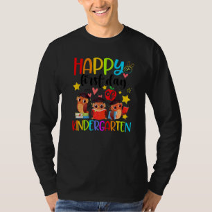 Süße Eulen Glücklicher erster Tag im Kindergarten  T-Shirt