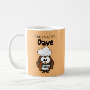 Süße Eulen-Grillmeister personalisierte Kaffeetass Kaffeetasse