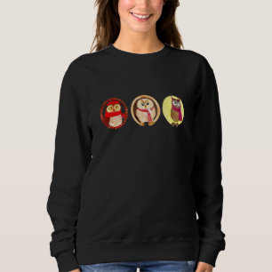 Süße Eulen mit Schals Eule Sweatshirt