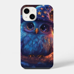 Süße Eulenhexe auf dem Mond: Magische Fantasy-Kuns iPhone 14 Hülle