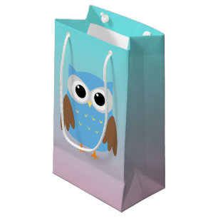 Süße Eulenillustration Kleine Geschenktüte