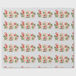 Süße Fabrikfamilie Frohe Feiertage! Geschenkpapier