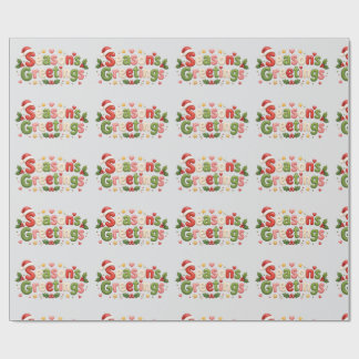 Süße Fabrikfamilie Frohe Feiertage! Geschenkpapier