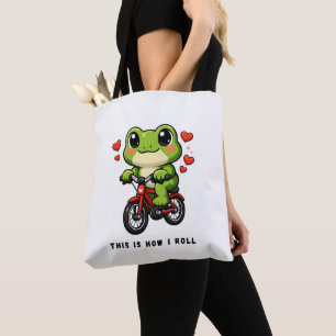 Süße Fahrrad fahrender Frosch Kawaii Frosch Fahr