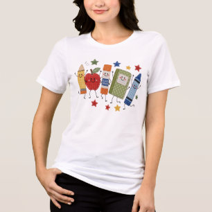 Süße falsche Patch-Rückkehr-zur-Schule-Geschenke f Tri-Blend Shirt
