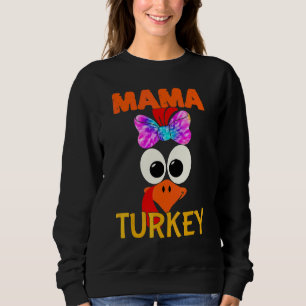 Süße Familie passende Mama Truthahn Erntedankfest  Sweatshirt