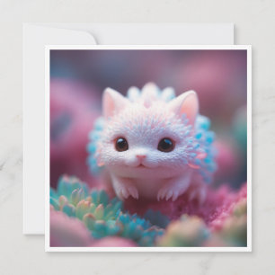 Süße Fantasy-Kreatur Kawaii Magisches Haustier Einladung