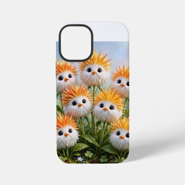 Süße Fantasy-Küken-Blumen-iPhone-12-Mini-Hülle iPhone Hülle (Rückseite)