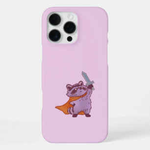 Süße Fantasy-Waschbär-Krieger mit Schwert und Umha iPhone 16 Pro Max Hülle
