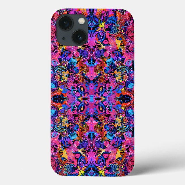 Süße farbenfrohe abstrakte Blumenmuster Case-Mate iPhone Hülle (Rückseite)