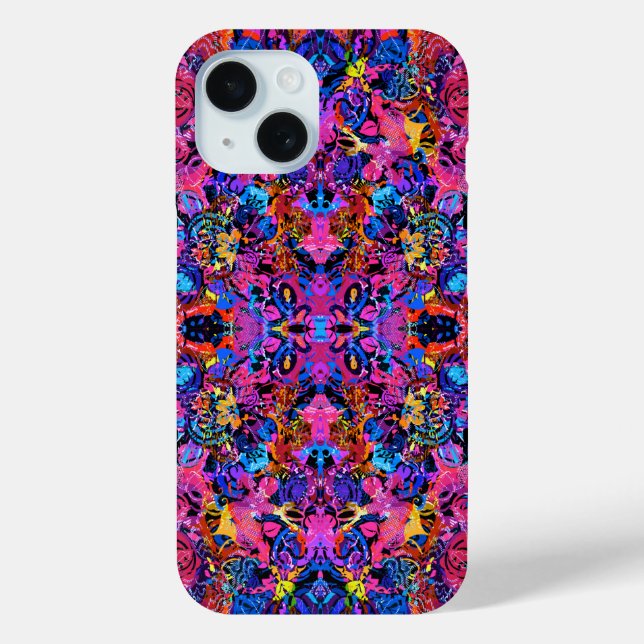 Süße farbenfrohe abstrakte Blumenmuster Case-Mate iPhone Hülle (Rückseite)