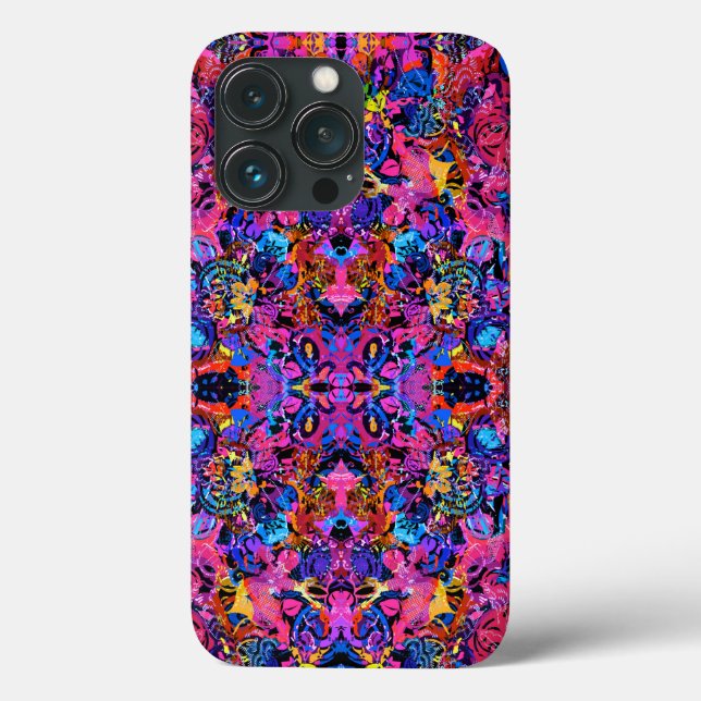 Süße farbenfrohe abstrakte Blumenmuster Case-Mate iPhone Hülle (Rückseite)