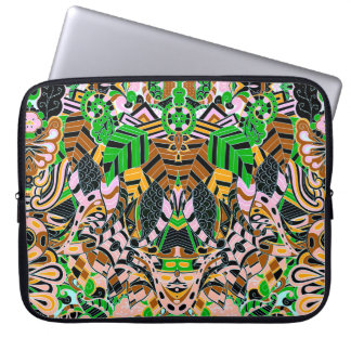 Süße farbenfrohe abstrakte Blumenmuster Laptopschutzhülle