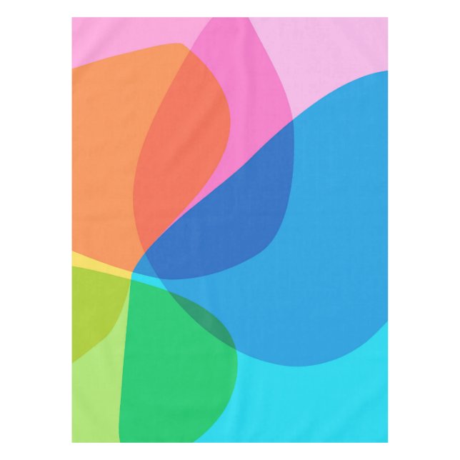 Süße farbenfrohe abstrakte geometrische Regenbogen Tischdecke (Vorderseite)
