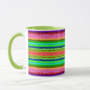Süße farbenfrohe abstrakte Linien  Tasse