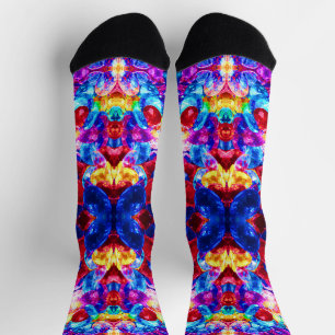Süße farbenfrohe abstrakte Schmucktextur Socken