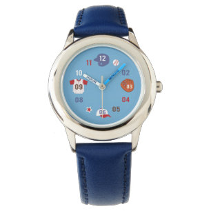 Süße farbenfrohe Baseball Thema Armbanduhr