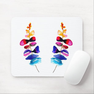 Süße farbenfrohe Blätter Aquarell Mousepad