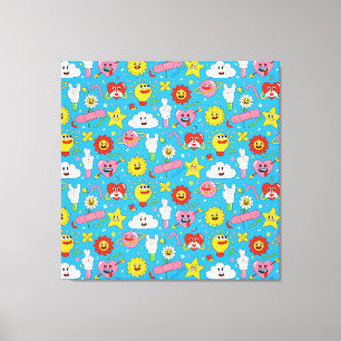 Süße farbenfrohe Charaktere Pop Art Leinwand