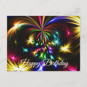 Süße, farbenfrohe Feuerwerk, abstrakte Postkarte