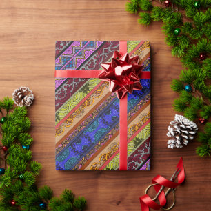 Süße farbenfrohe Handzeichnung Geschenkpapier