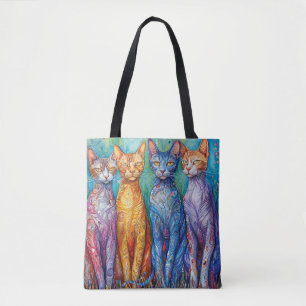 Süße farbenfrohe Katzen