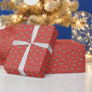 Süße farbenfrohe kleine Weihnachtsgeschenke Muster Geschenkpapier