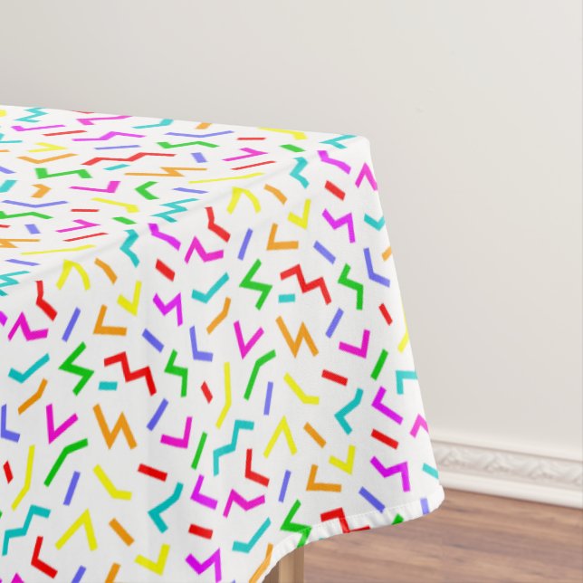 Süße farbenfrohe Linienmuster Tischdecke (Beispiel)
