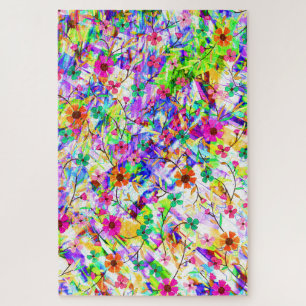 Süße farbenfrohe magische Sommerblumen Puzzle